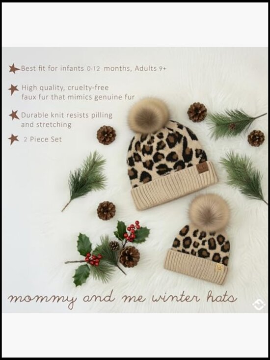 Matching Mommy & Me Adult/Infant Beanie Bundle 2 Pack main image 4